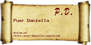 Puer Daniella névjegykártya